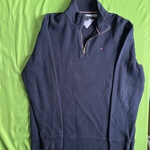 NEVER WORN Tommy Hilfiger Dark Blue Quarter-Zip XL Sweatshirt
